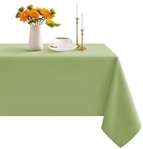 Romanstile Mantel Cuadrado 80x80 cm Verde Antimanchas Manteles Mesa exterior impermeable jardin de Poliéster Manteles Protector Centro de Mesa Comedor para Primavera Verano Terraza Cocina Café pequeño