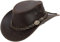 Rugged Earth Pathfinder Classic – Robuster Lederhut für Western, Bushcraft & Outdoor | Vintage Cowboyhut mit Luftösen & Kinnriemen-Ösen (DE/NL/SE/PL, Alphanumerisch, L, Braun)