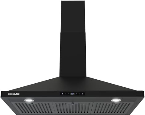 36 in. Vista Collection 380 CFM Ducted Wall Mount Range Hood, Touch Controls, LED Lights, Matte Black