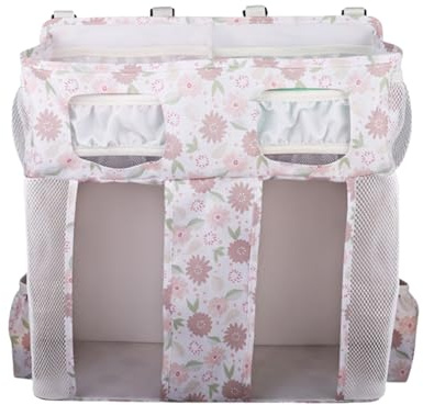 Organizador de cuna, organizador de bolsillos de noche para bebé, bolsas de guardería | Bolsillos apilables multicompartimentos, bolsa de pañales de gran capacidad para el hogar, dormitorio, cama