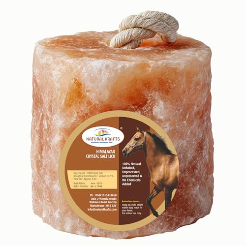 Himalayan Salt Horse Lick Pink Rock Salt Natural Lick Stone 2–2.5KG, Organic Lick Suitable for Deer, Cows, and Horses from Punjab
