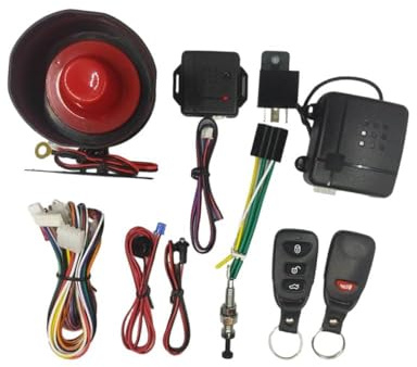 Riloer Universal 12 V Car Central Locking Kit Remote Central Locking Kit Compatible with any vehicle equipped with central locking systems CSD100-T240-4