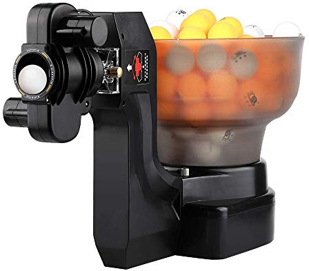 Robot de entrenamiento de tenis de mesa, máquina automática de ping pong con 36 ajustes de bola giratoria, entrenador de práctica ajustable para mejorar las habilidades