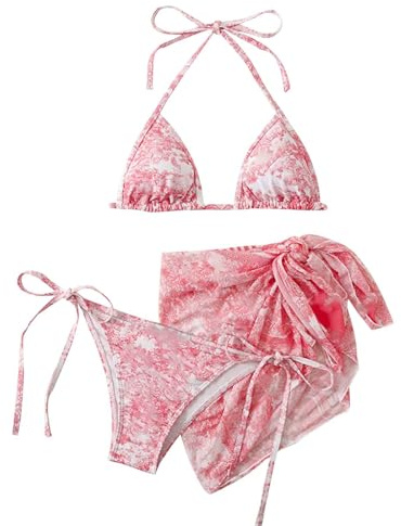 Bikini dam baddräkt dam, sport bikini dam sport triangulär halter demimulerande mage utan bygel sexig sommar