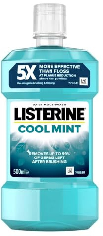 Listerine Daily Mouthwash, Cool Mint, 500ml