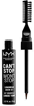 NYX PROFESSIONAL MAKEUP Can't Stop Won't Stop Longwear Brow Kit - Espresso