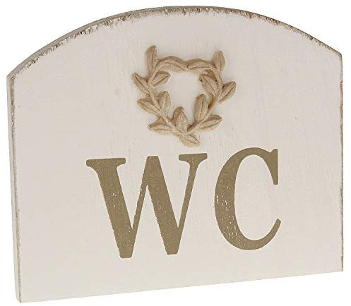 Macosa BGT05731 Placa de madera para puerta de baño (12 x 10 cm), diseño rústico, letrero de información, decorativo, accesorio para el baño
