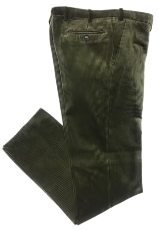 La Primula Verde Pantalon pour homme en velours Duca Visconti Di Modrone élégant, pantalon pour homme, côtelé, régulier et grande taille, comme cargo homme en 10 couleurs, de 48 à 73, régulier et