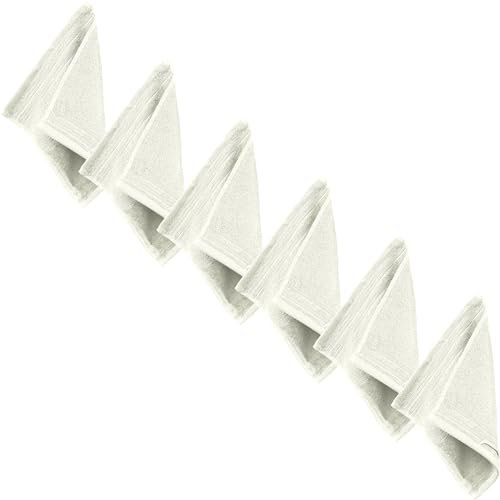 Erwin Müller Seiftuch Heidelberg 6er- Pack, 100% Baumwolle Creme Größe 30x30 cm - weiche Qualität, saugstark und strapazierfähig - praktisch durch Schlaufe