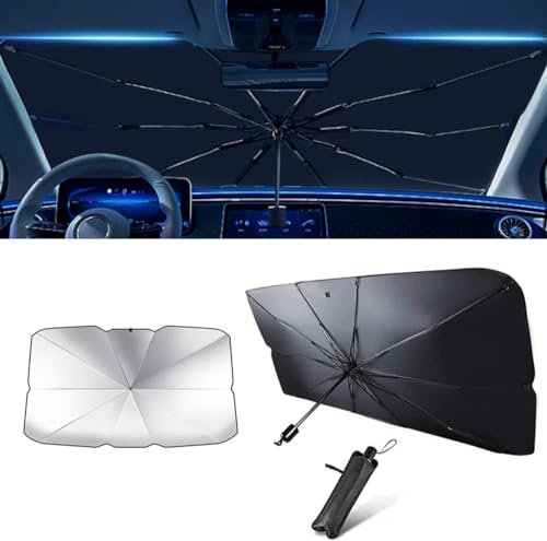 Parasol Parabrisas Delantero para Coche para Mercedes Benz C Class W205 W204 W203, Parasol Plegable de Coche, Paraguas Luna Delantera, Anti UV Rayos