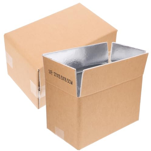 JECOMPRIS 2stücke Isolierte Versandkartons Für Kühlversand Isolierboxen Mit Aluminiumfolie Für Frische Meeresfrüchte Und Lebensmittel