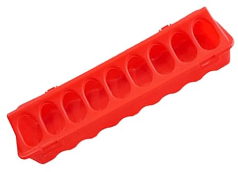 Comederos automáticos para pollo, cubo para aves de corral, doble fila, con forma de agujero, alimentadores de tierra para un suministro constante de alimentación