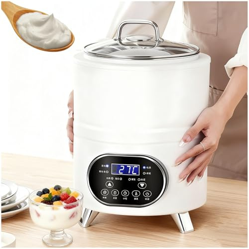 Yogurt Maker, Greek Yogurt Fermentation Machine with Adjustable Temperature and Timer, for Home Organic Yoghurt, Cheese, Fruit Wine White 12L
