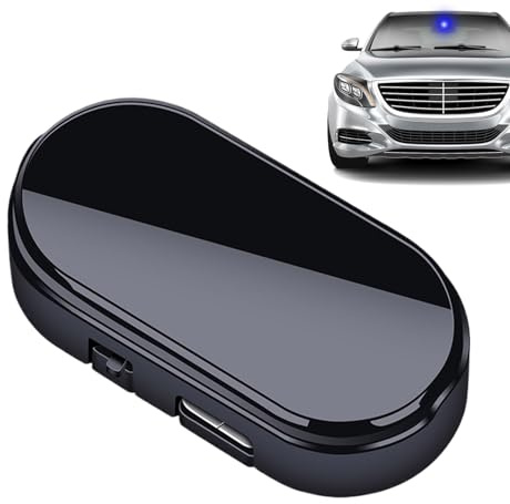 Feu de Voiture Anti-Vol Alimenté par Énergie Solaire - Lumière Clignotante De Longue Durée - Dispositif d'Avertissement LED Automobile - pour Voitures Véhicules Automobiles Usage Extérieur Et