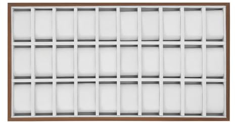 Mahugde 30 Grid Watch Storage, Jewelry Watch Wooden Display Case Tray Watch Bracelet Display Holder with Removable Pillow for Men & Women Storage and Display