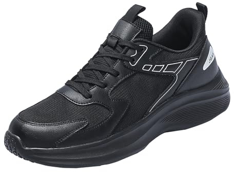 Generisch Chaussures de sport pour homme - Pieds larges - Chaussures de jogging pour homme - Maille large - Respirante - Semelle souple - Chaussures pieds nus - Baskets à lacets - Chaussures de marche