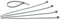 Kopp Kabelbinder 200 x 5 mm, 50 Stück, silber-grau, 324620092