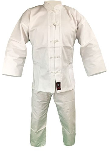 budodrake Kung-Fu Anzug Kinder weiß (130)