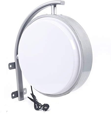 Acesunny LED Leuchtkasten rund Doppelseitig 40cm Leuchtreklame Nasenschild Leuchtschild Doppelseitiger 40 cm Leuchtreklame LED Leuchtkasten Nasenschild Leuchtschild