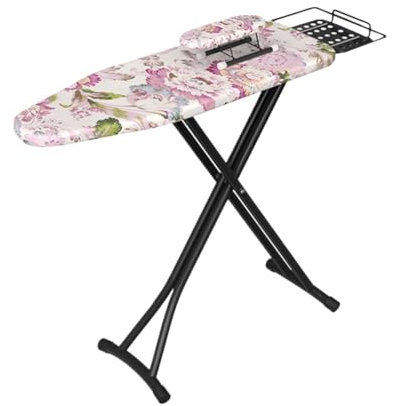 RUTERMY Tabla De Planchar Vertical Plegable con Reposaplanchas A Vapor Soporte De Plancha Antideslizante Superficie De Planchado (39''*13'')(Style2)