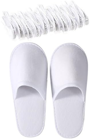Gziztx Hotelslipper Einweg-Pantoffeln Tragbare Rutschfeste Gästehausschuhe Geeignet für Hotels, Spas, Häuser, Reisen (20 Paar)