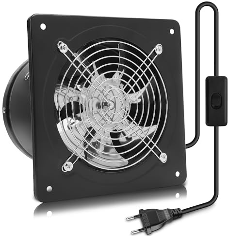 MEKOTRIN 4''/100mm Aspiratore Da Bagno, Estrattore Ventilazione Con Valvola Di Non Ritorno, Ventola Aspirazione Per Raffreddamento Di Case E Magazzini, Ventilazione, Circolazione Dell'Aria