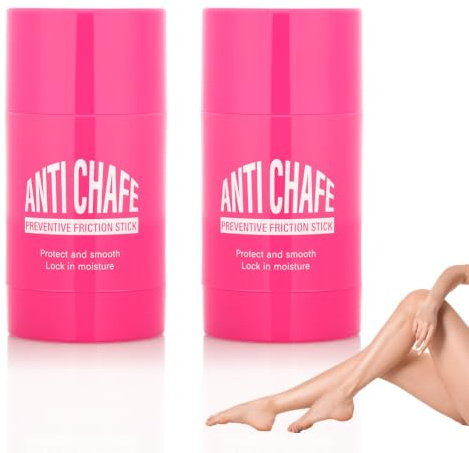 AOOWU 2 stycken anti-sårfriktionspinnar, anti-chafing stick effektivt skydd mot sårfrisering och bubblor, anti-skrubb-balsampinne långvarig vattentät för lår, axlar, bröst och fötter (30 g)