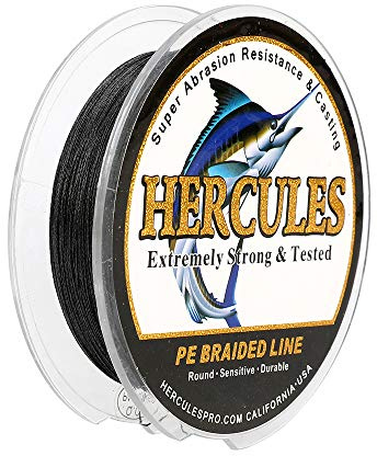 HERCULES Sedal Trenzado de 4 Hilos, 100-2000 m, 6-100 LB, Súper Suave, Polietileno, Multifilamento Hilo Trenzado de Pescar en el mar y en el Agua