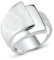 Vinani Damen Ring 925 Silber - Schichten Design 3 Ebenen für Frauen aus 925 Sterling Silber gebürstet glänzend massiv breit - 2RSC56