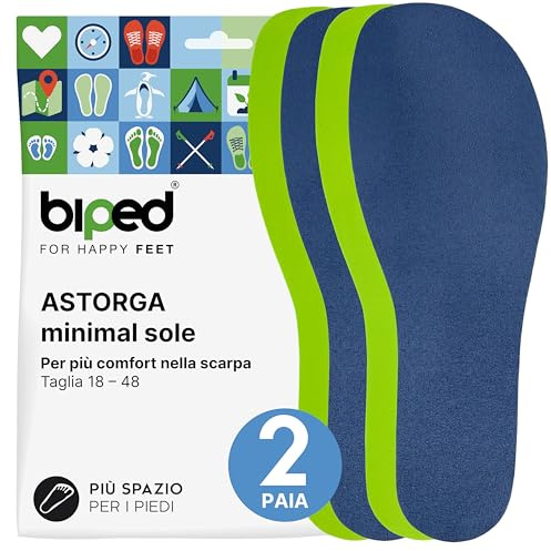 biped minimal sole ASTORGA - 2 pares de plantillas para zapatos minimalistas y descalzos - Plantillas de terciopelo suave y premium - Plantillas descalzas para adultos y niños(45)