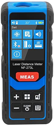 Misuratore di superficie terrestre NF-273L 60M/120M Telemetro laser Misuratore di nastro laser digitale Roulette di costruzione Misuratore di distanza accurato Misura distanza, area e volume (