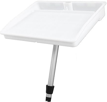 YWBL-WH Planche à Appâts pour Bateau, Table à Filets, Nettoyage Extérieur du Poisson, Station de Pêche Blanche, Table à Découper pour Bateau, Aluminium, Polypropylène