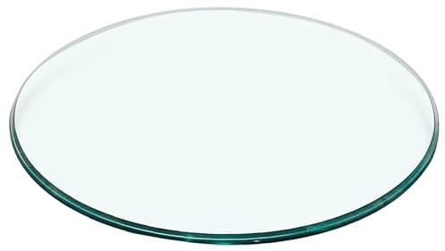 SAGIDAR Cristal para Mesa Vidrio Templado, Tablero De Vidrio Redondas para Mesa De Centro, Bordes Lisos, 35cm 38cm 55cm 88cm, Mesa Comedor Cristal Cristales A Medida, Cristal para Mesa