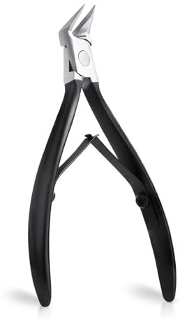 OAONY Nagelzange Gerade Klinge, Nagelzangen für Eingewachsene Fußnägel und Fingernäge, Scharfe Spitze und Edelstahl für Starke Fußnägel(Schwarz)