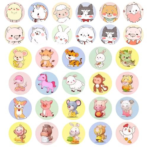 SNONESIY Kinderpflaster, 240 Pcs, Runde Klein, Ohrringe Abkleben, Sport, Cartoon Muster, Atmungsaktiv, Wasser- und Staubdicht, Hautfreundlich, 22 x 22 mm, 1 Stück