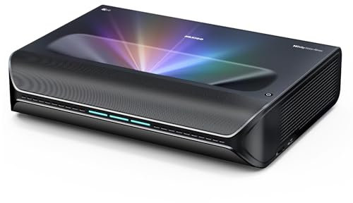 NexiGo Aurora Pro MKII, 4K Tri-Color Laser UST Projector, 30000:1 Contrast Ratio, Dynamic Iris & Laser Dimming, 0.21:1 Throw Ratio, Dolby Vision & Atmos, HDR10+, 3D, 4.2ms ~ 8ms Low Latency