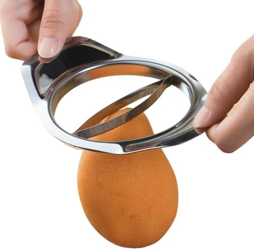 Separatore di mango, affettatrice di mango, separatore di mango in acciaio inossidabile, strumenti da cucina ergonomici creativi per gli amanti della frutta e del mango