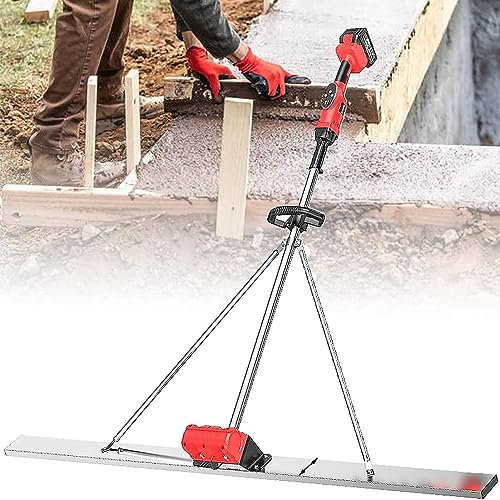 Vibrateur pour Chape de BéTon Kit vibrateur pour Chape à béton, Moteur Vibrant électrique sans Fil pour Finition de Ciment, réglage à 9 Vitesses et Affichage de la Puissance, Alimentation pa