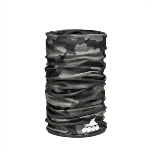 Rollerblade Chauffe-cou réversible – Écharpe tubulaire avec fonction réversible, noir/imprimé nuages, style polyvalent pour le quotidien et le patinage, unisexe, taille unique