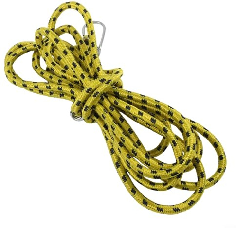 Cuerda elástica con ganchos para camiones de mano, bicicletas y coches, cuerda de goma resistente para transporte seguro y sujeción de carga (3 metros)