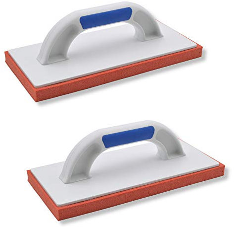 DEWEPRO® Lot de 2 planches à râper (PS) avec support en caoutchouc dur (20 mm) – 280 x 140 mm – Disque éponge – Caoutchouc éponge dur