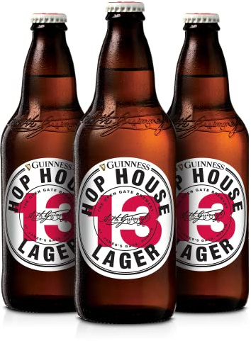 Guinness Hop House 13 Cerveza Lager Rubia Irlandesa Pack Botella, 12 x 33cl