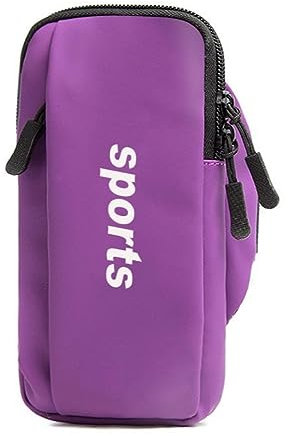 Bolsa para Brazos,Brazalete Movil Correr Deportivo, Móvil Bolsa para–Brazos Fundas Impermeable, Brazalete Porta Movil Running para Deporte,Aire Libre,Fitness,Uso Diario. (Morado)
