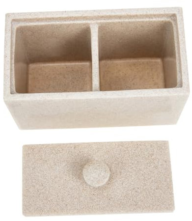 Beatifufu Kosmetik Aufbewahrungsbox Für Wattestäbchen Und Wattepads Organizer Mit Abnehmbarem Trennstück Staubschutzdeckel Für Badezimmer Und Schminktisch