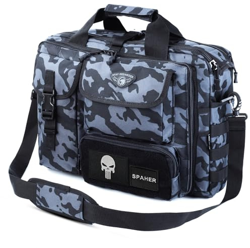 SPAHER Mens Laptop Bag Briefcases for Men 14/15.6/17.3 Inch Briefcase Business Work Laptop Handbag Shoulder Bag Office Bag for Men Oxford Laptop Messenger Bag
