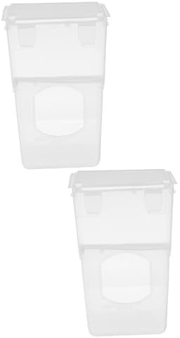SUPVOX 2pezzi Mangiatoia Per Piccioni e Quaglie Dispenser Per Per Facile Installare Antispreco Gabbie Piccioni e Domestici
