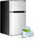 SOARS Mini Frigo 90L, 48,5 X 49,5 X 86 CM, Petit Frigo à 2 Portes, Refrigérateur & Congélateur 2 en 1, Refroidissement Rapide, Température Ajustable à 7 Niveaux, pour Chambre, Salon, Camping (Gris)