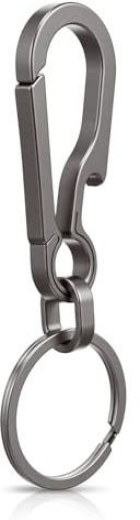 Mabor Carabiner Clip for Keys – Ultra-Lightweight Key Holder with Quick-Release Hook, Durable Matte Black Key Ring for Outdoor, Hiking & Daily Use