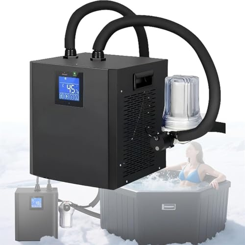 HajMyrdonyx Cold Plunge Chiller for Tubs, Ice Bath Chiller with Filter and Water Pump, 600W Water Chiller with LED Display,Ice Bath Cold Water Recovery Dual Pump