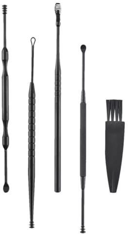 INOOMP 1ensemble Set de Nettoyage Oreille Acier Inoxydable Outil Pratique à Spirale Antidérapant pour Nettoyage Familial Sûr